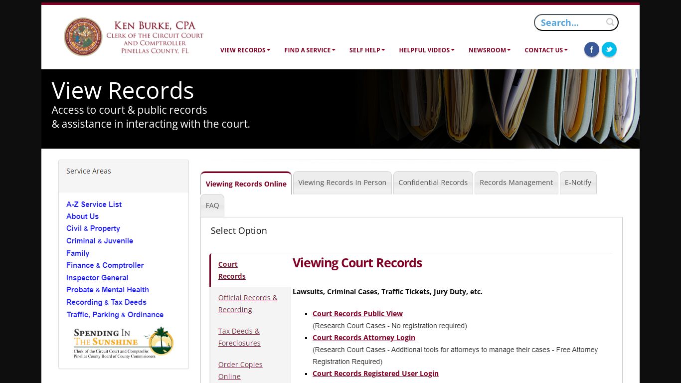 View Records - mypinellasclerk.org